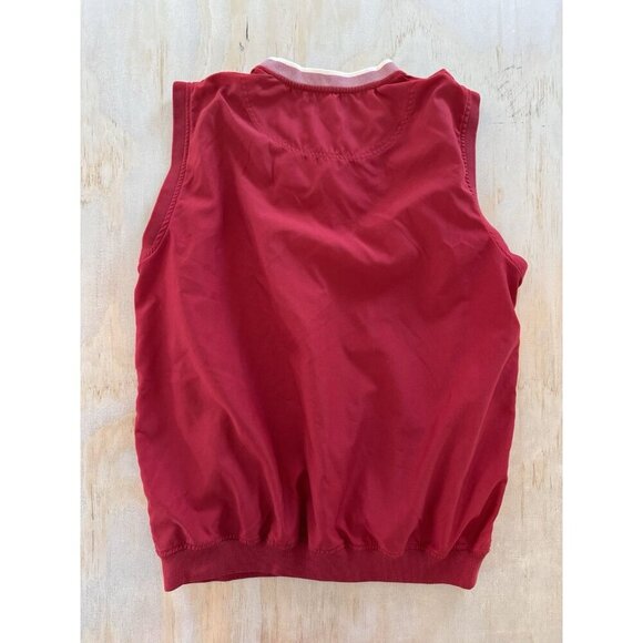 Austin Golf Vest Men Medium Red Pockets V Neck Stain Resistant Activewear Preppy - Picture 12 of 13